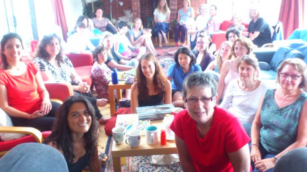 Here I am (Bottom left of picture) at the Wisdom of the Awakening Heart retreat at Taraloka.  It was an inspiring event that helped to further develop and deepen my meditation practice.