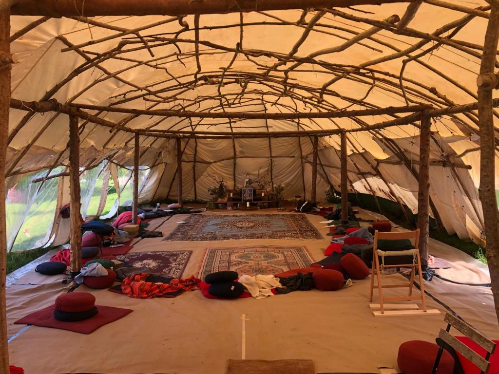 Inside the main 'bender', known as The Whale. This is where the workshops and meditations were held, for the most part.